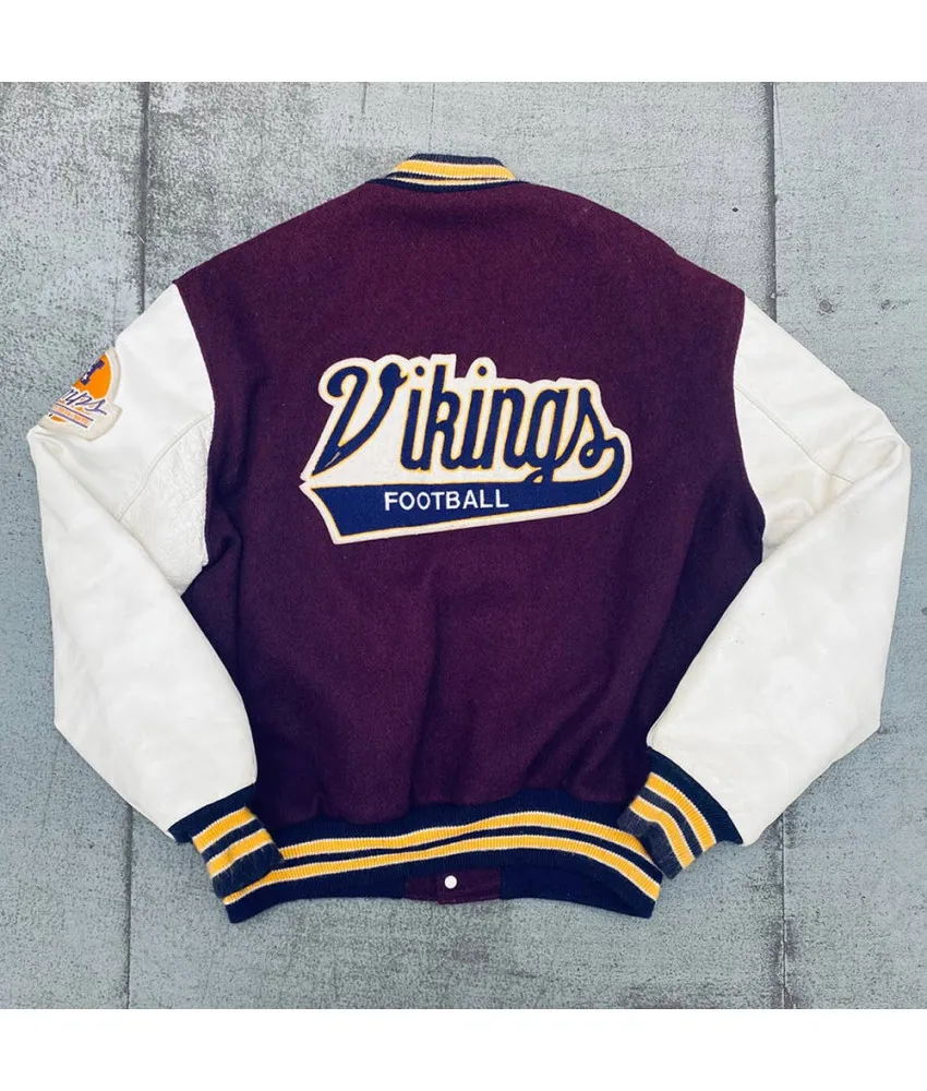 1980’s Minnesota Vikings NFC Champs Patch Varsity Jacket 