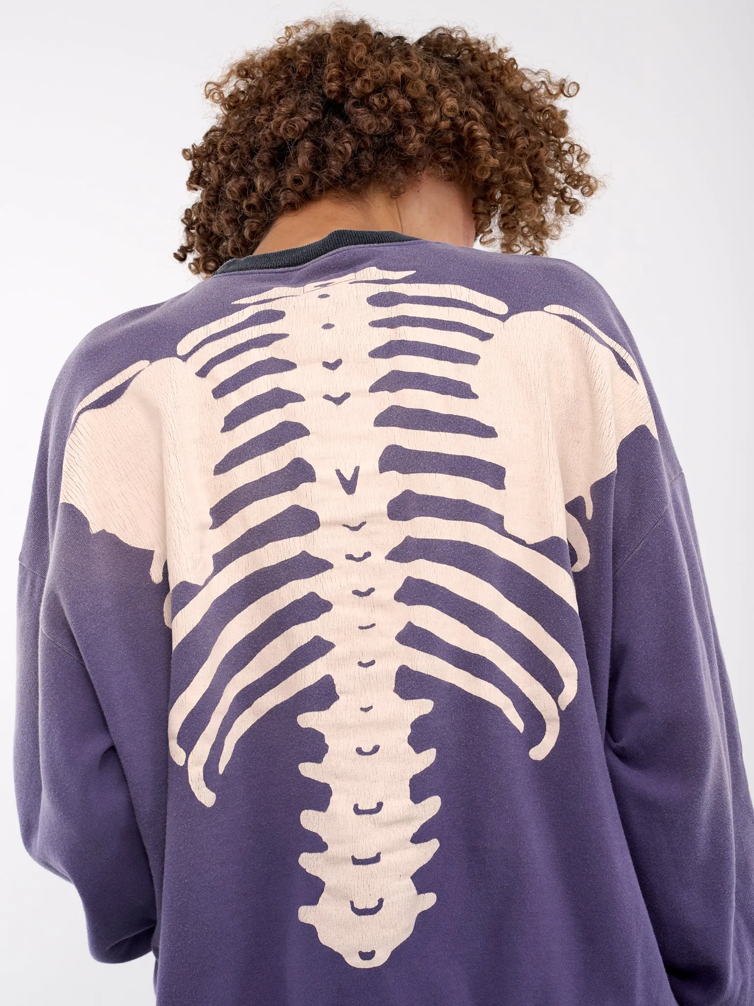 2Tone Bone Knit Sweater (EK-1139LCA-BLACK-PURPLE)