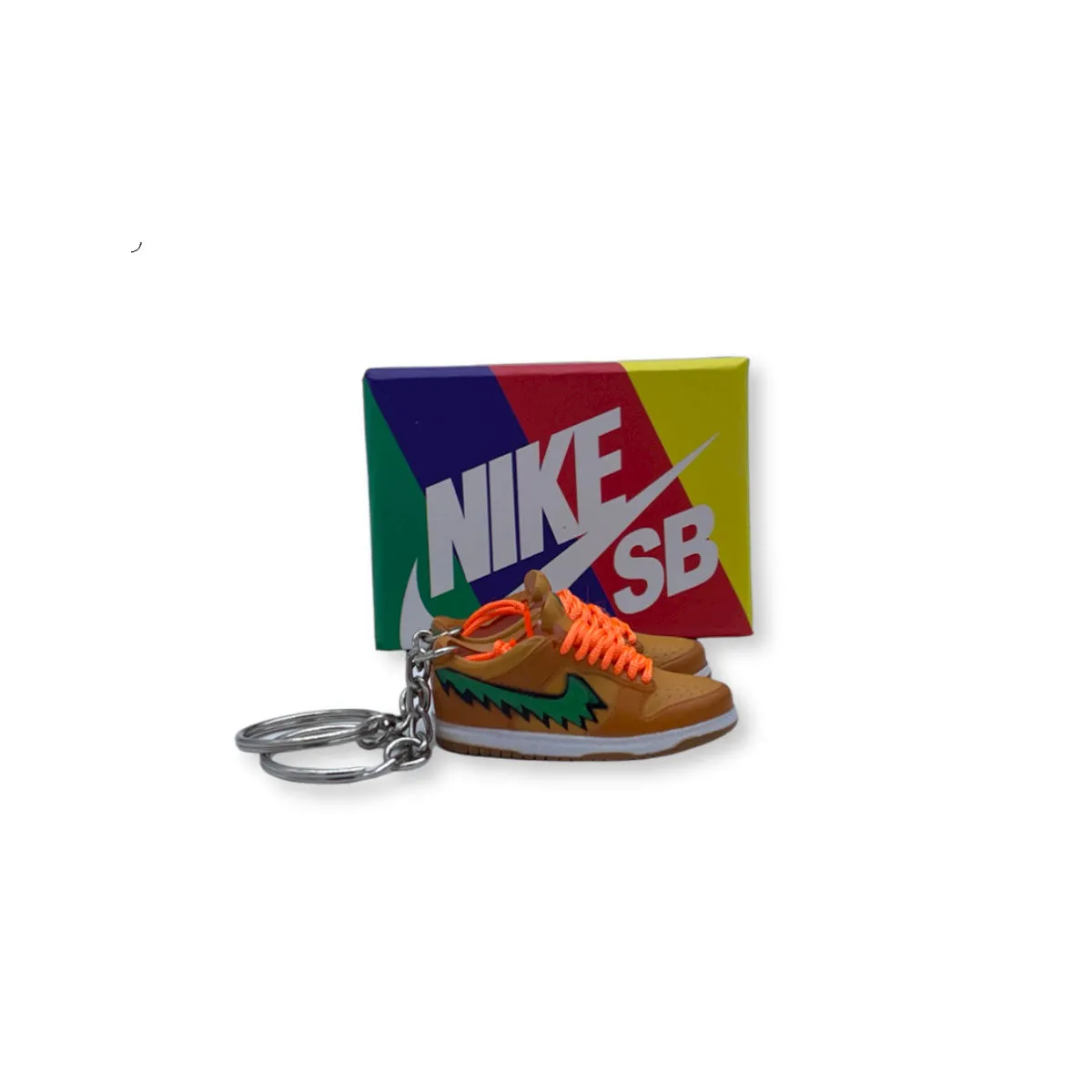 3D Sneaker Keychain- Nike SB Dunk Low Grateful Dead Bears Orange Pair