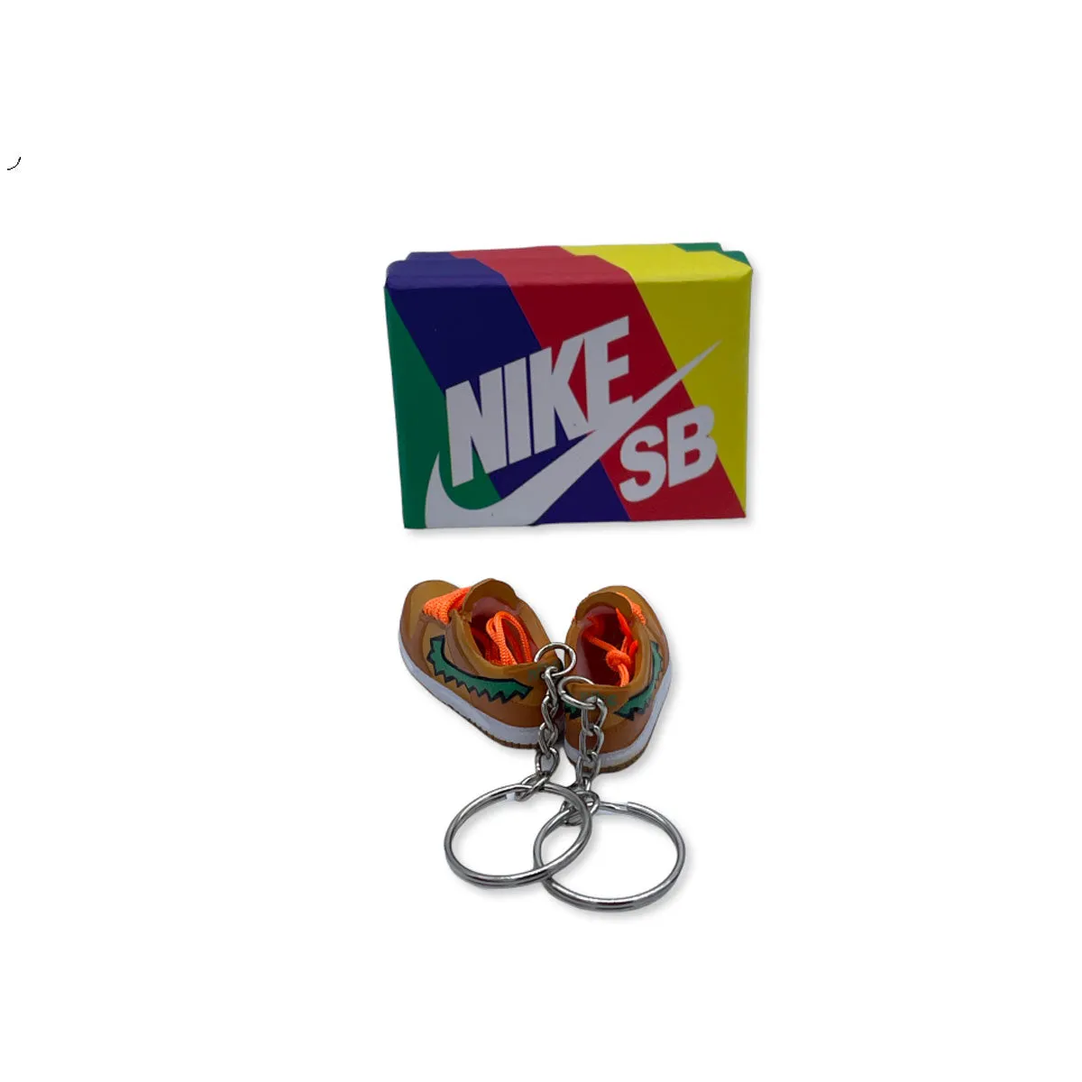 3D Sneaker Keychain- Nike SB Dunk Low Grateful Dead Bears Orange Pair