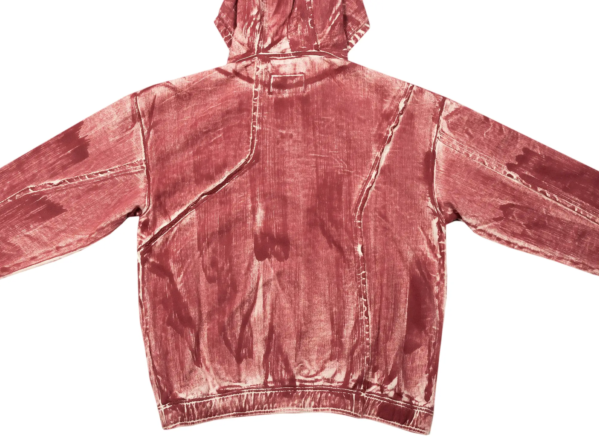 A-COLD-WALL* Corrosion Hooded Sweatshirt in Deep Red