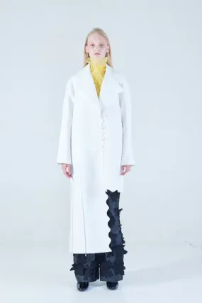 Anu Scallop Coat - White