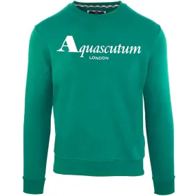 Aquascutum Bold London Logo Green Sweatshirt