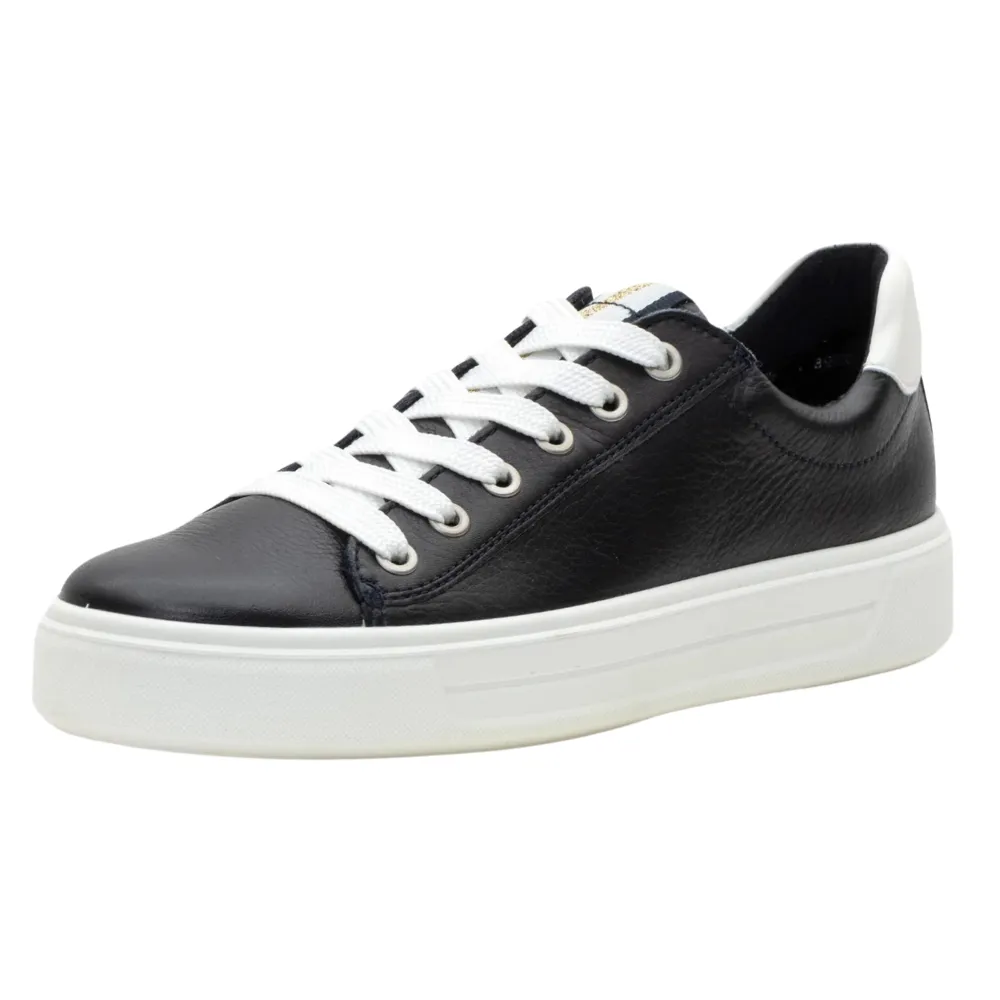 Ara Camden Navy Lace-Up Cupsole Sneaker (Women's)