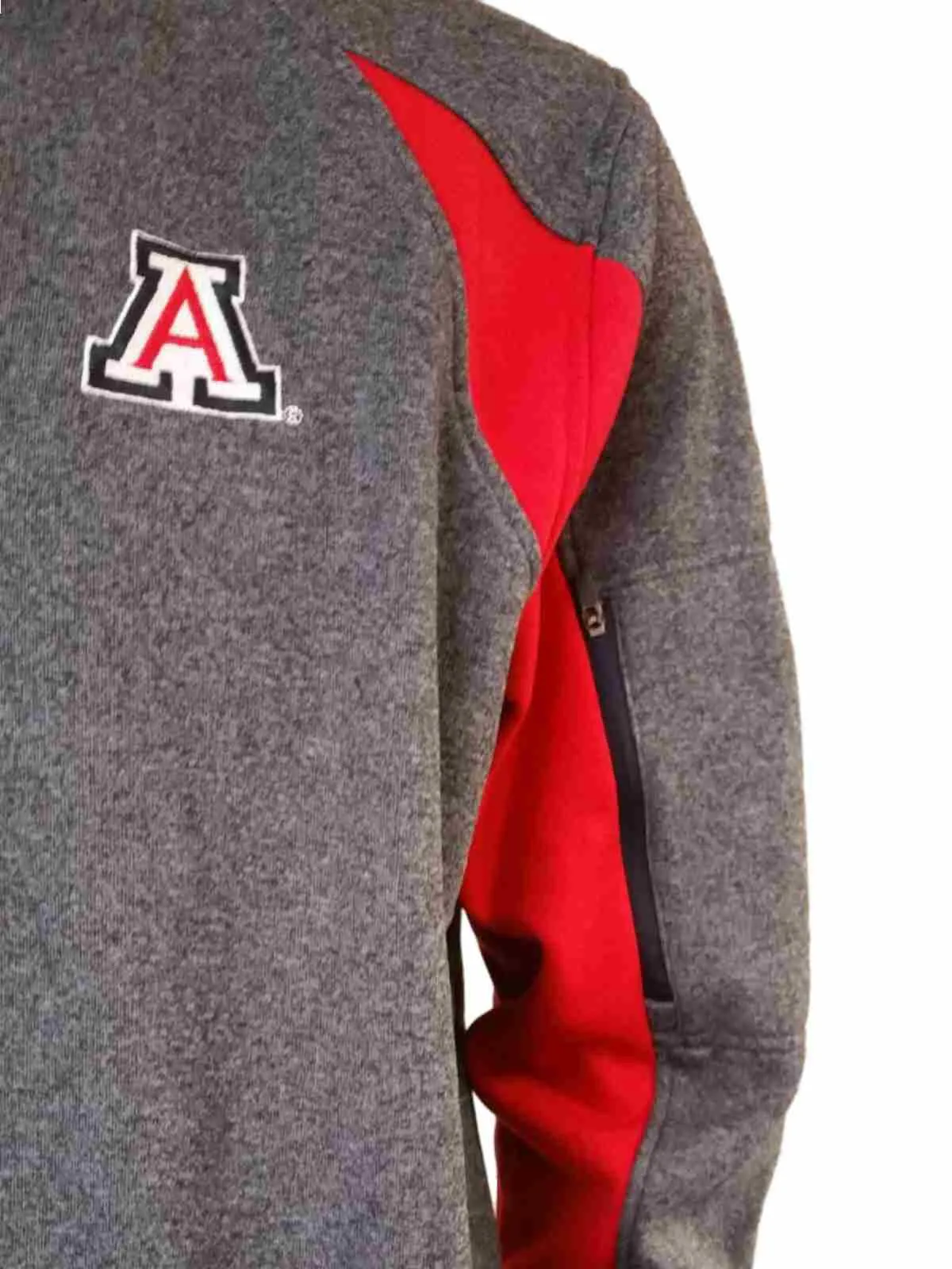 Arizona Wildcats GFS Navy LS 1/4 Zip Pullover Jacket with Pockets (L)