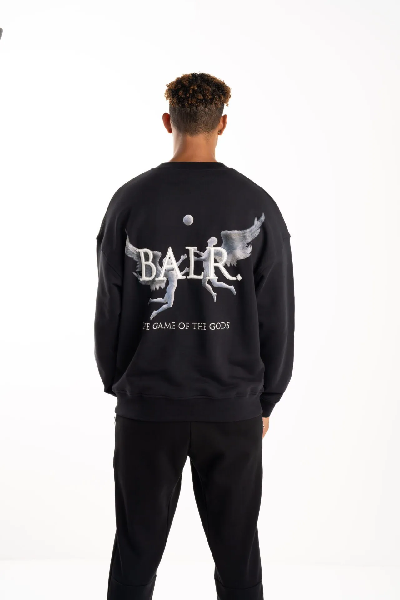 BALR Men’s Game of God’s Box Fit Crew Neck B1262.1078 Jet Black