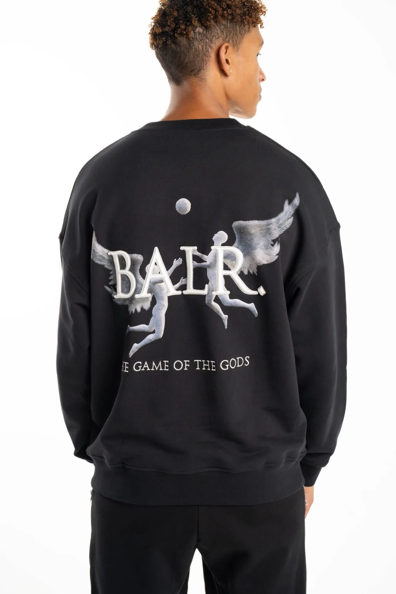 BALR Men’s Game of God’s Box Fit Crew Neck B1262.1078 Jet Black