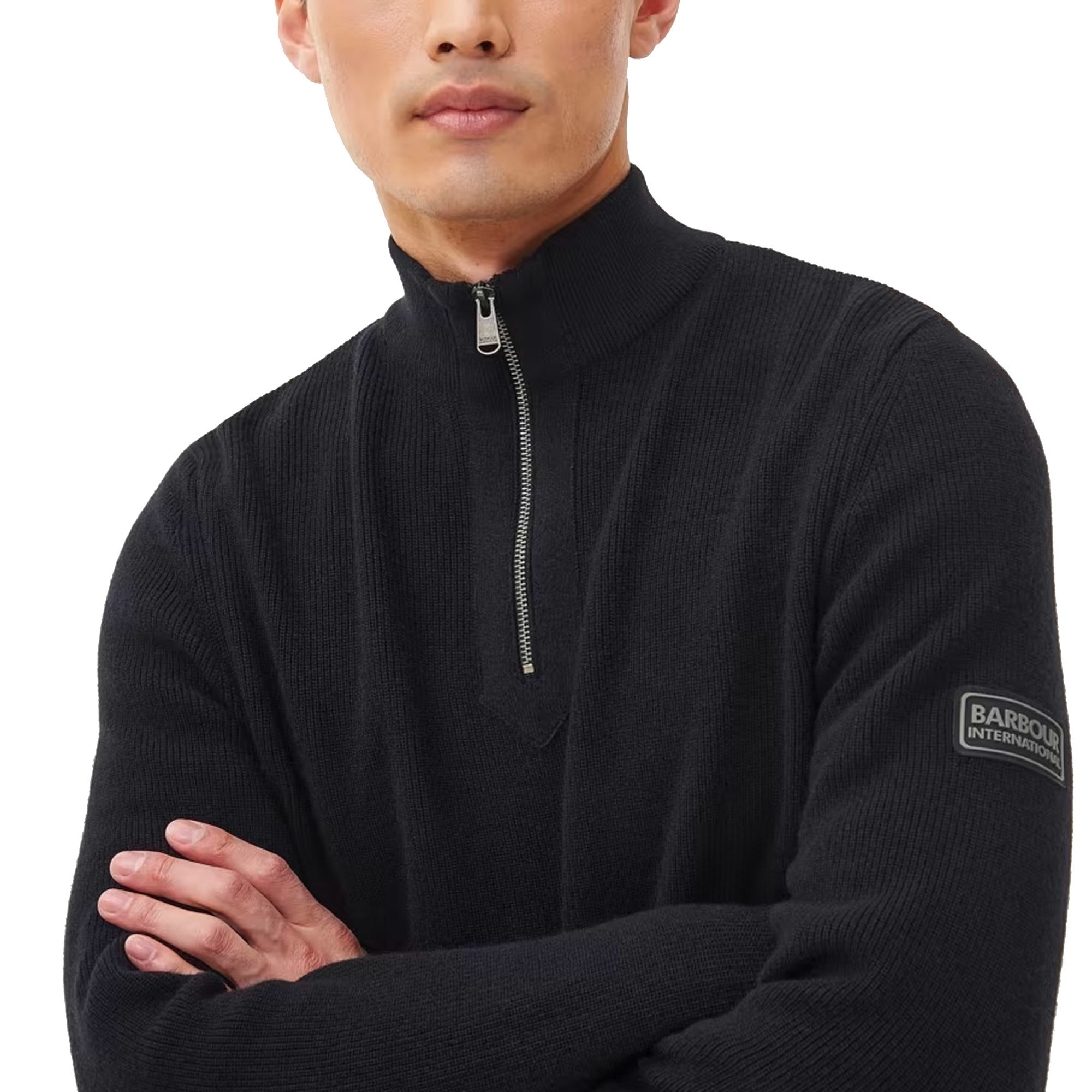 Barbour International Corser Half Zip Knit - Black