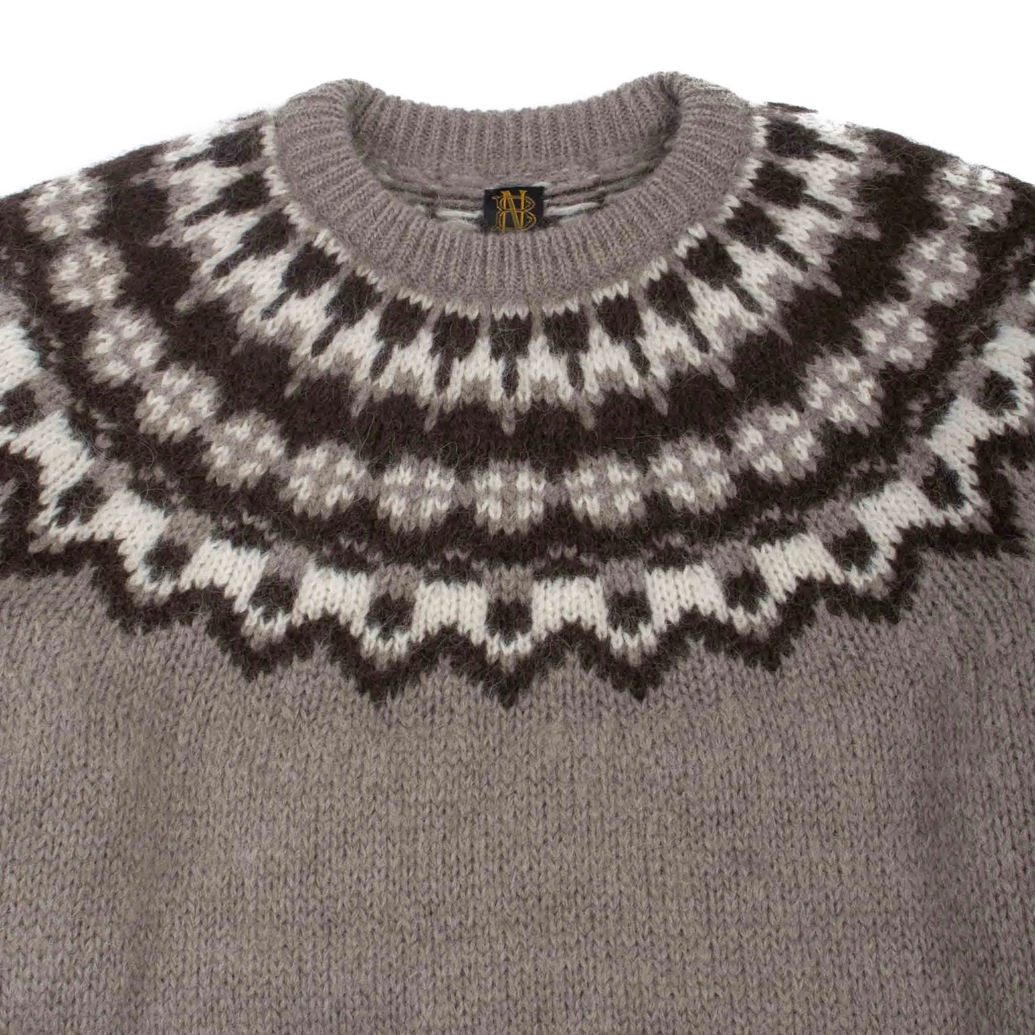 Batoner Mohair Nordic Crew Neck Beige