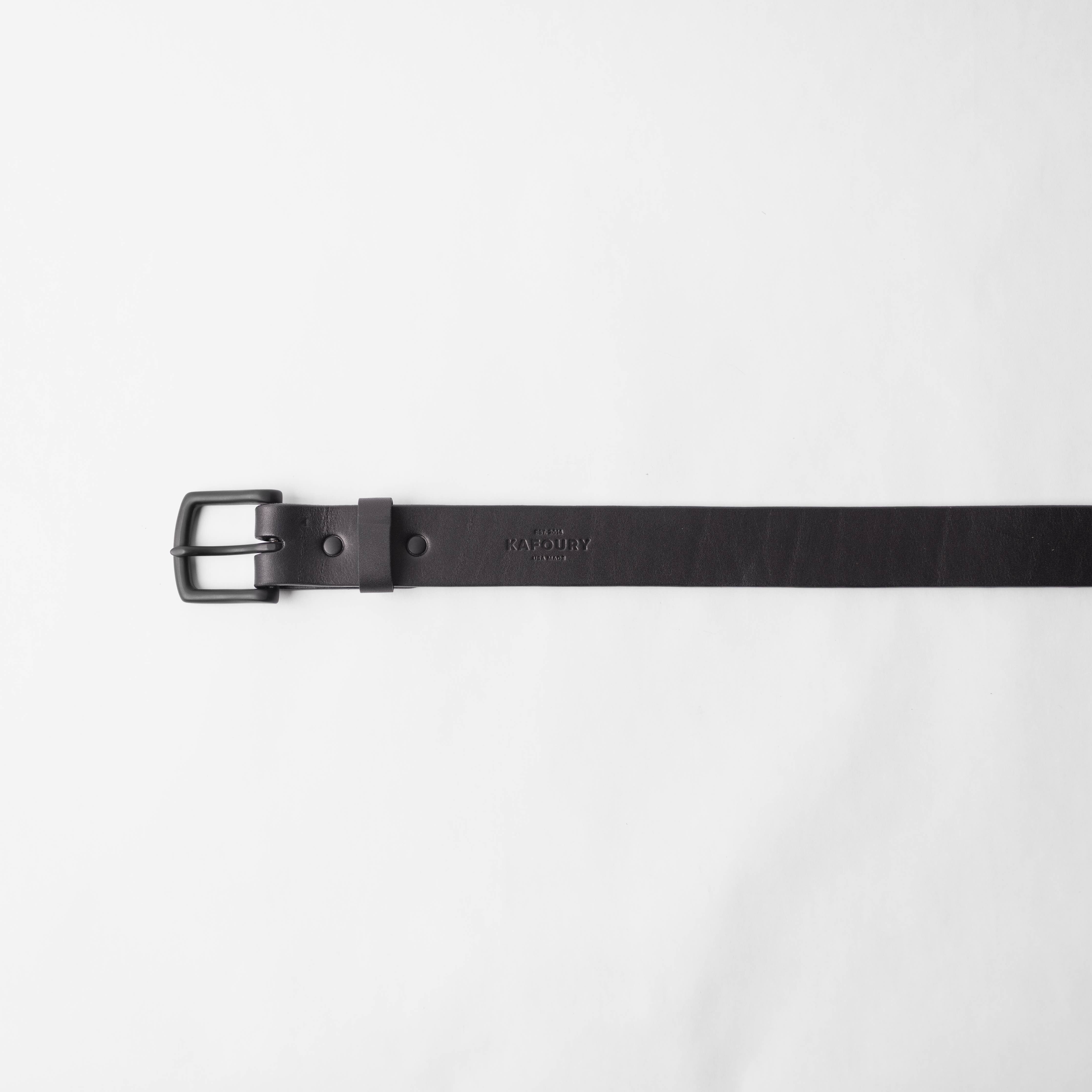 Belt 1.25: Black w/ Nickel Matte / 34