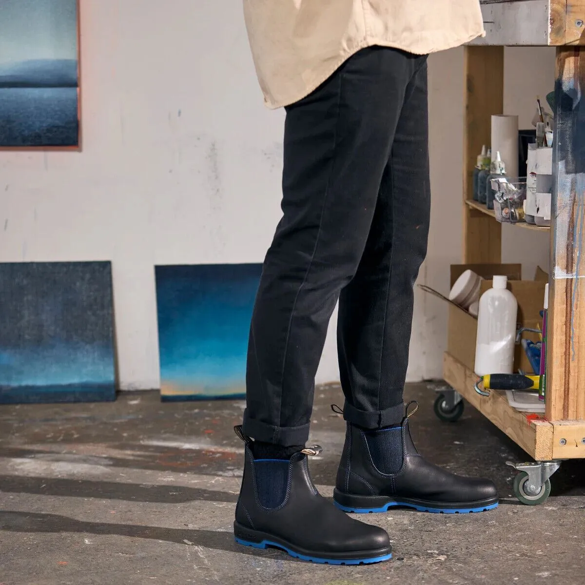 Blundstone #2343 Black/Blue Chelsea Boot