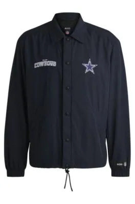 BOSS x NFL water-repellent jacket with embroidered branding