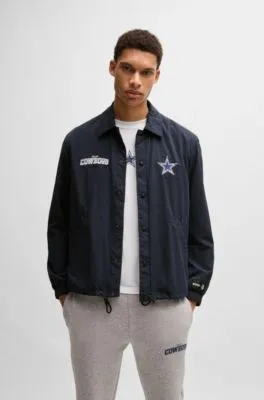 BOSS x NFL water-repellent jacket with embroidered branding