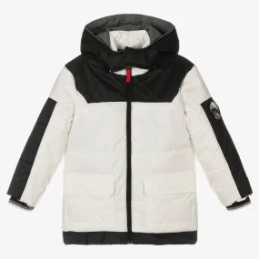 Boys White Puffer Coat