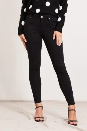 Brooklyn Mid Rise Jeans In Black Denim