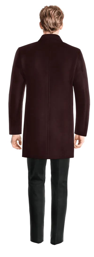 Burgundy Double Breasted Coat