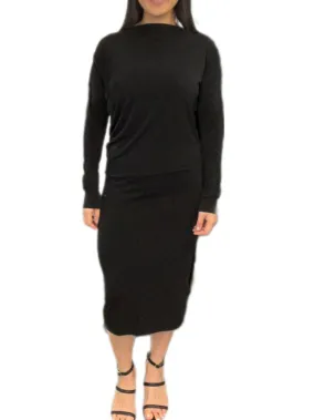 By Marlene Birger Black Jersey Stretch Long Dress - size M