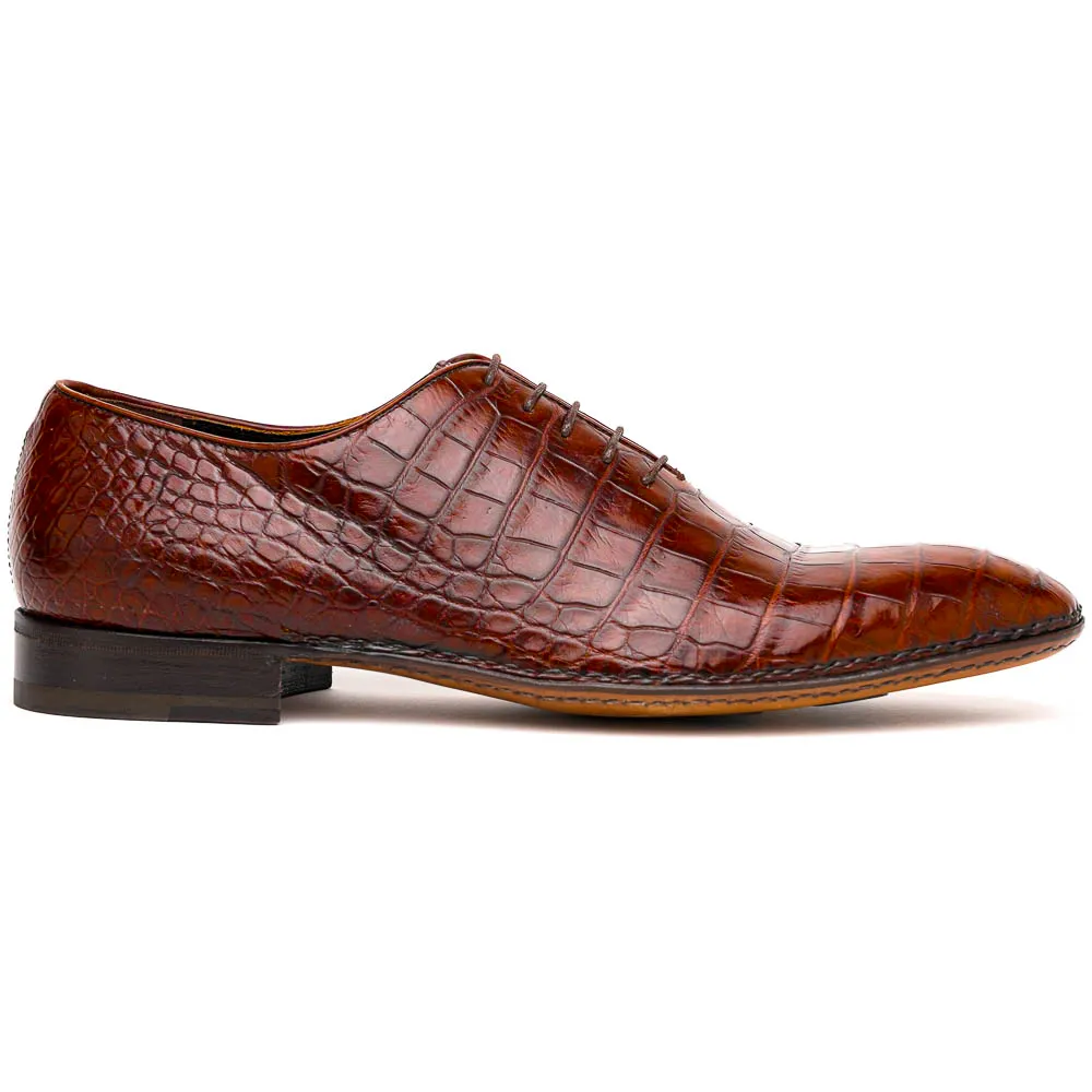 Caporicci 2542 Alligator Oxfords Gold