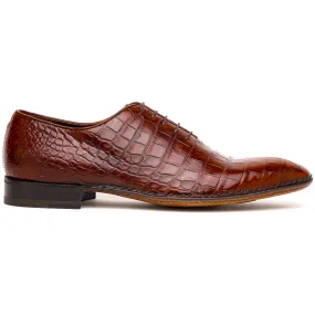 Caporicci 2542 Alligator Oxfords Gold