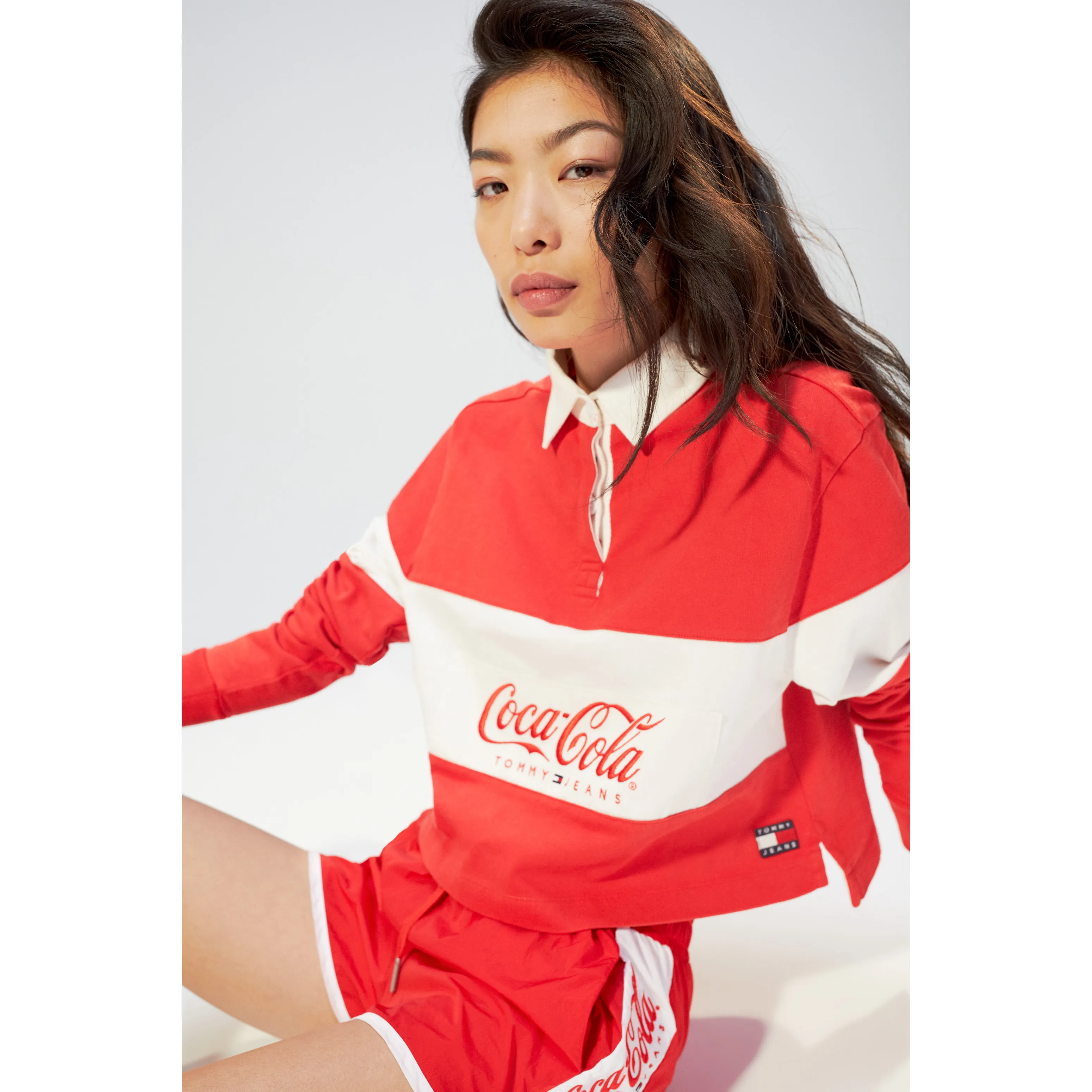 Coca-cola Cropped Fit Rugby Shirt | Hoodies | Tommy Hilfiger