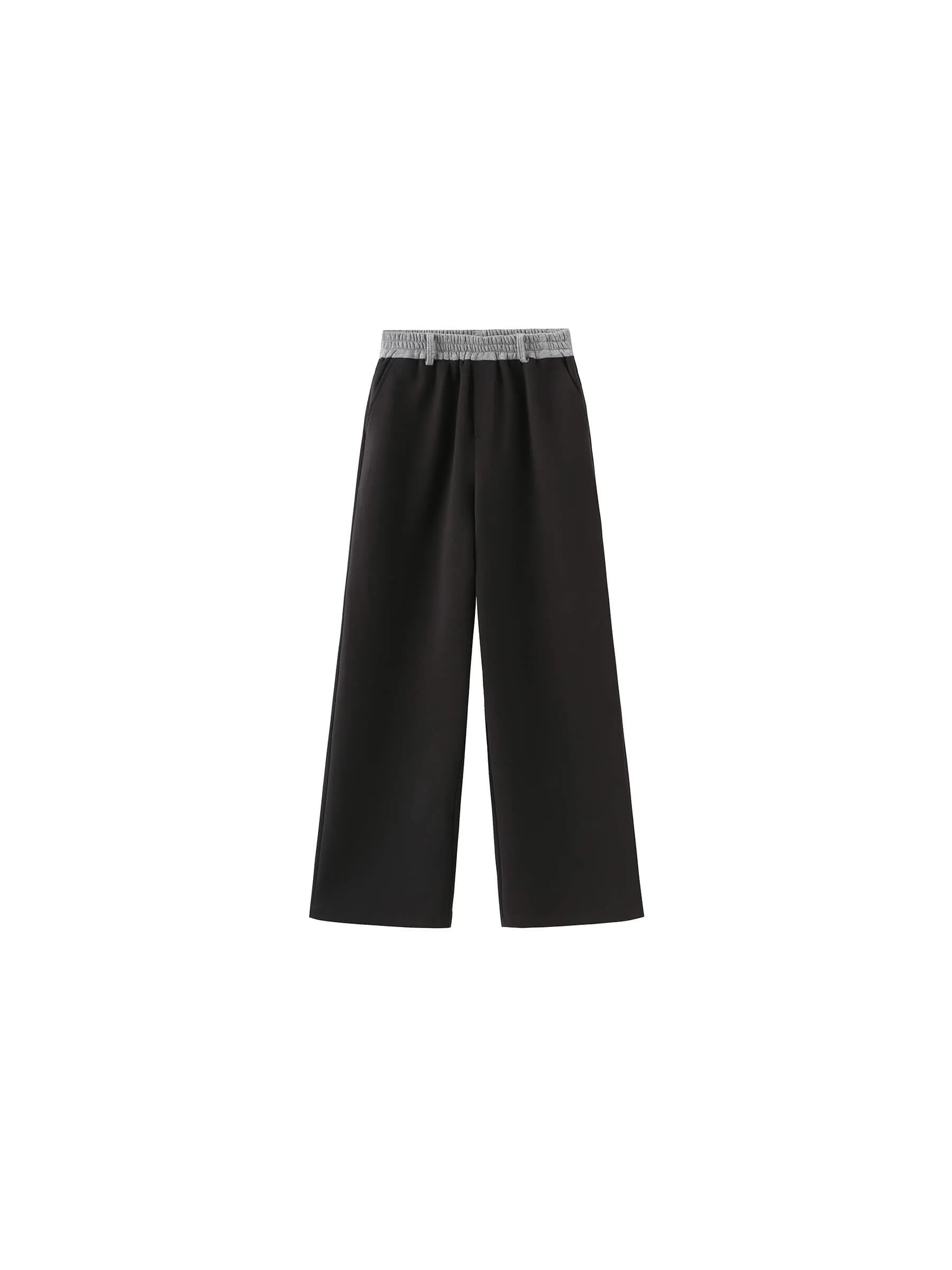 Colorblock Casual Straight Trousers