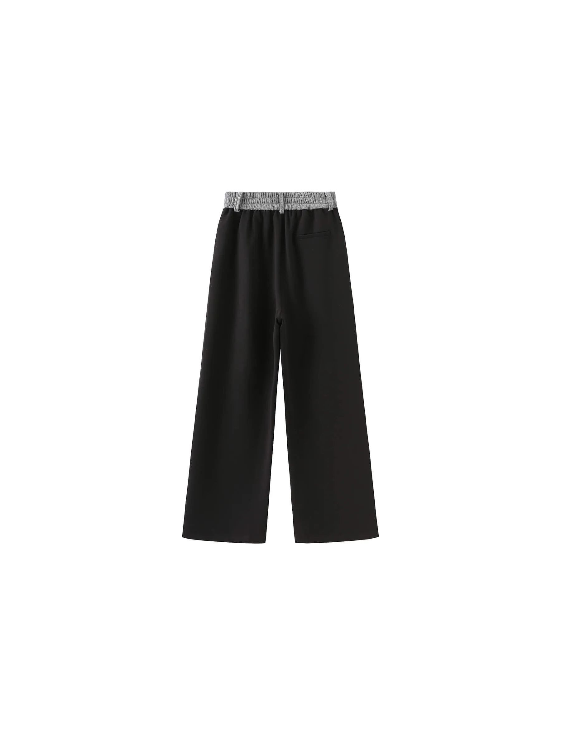 Colorblock Casual Straight Trousers