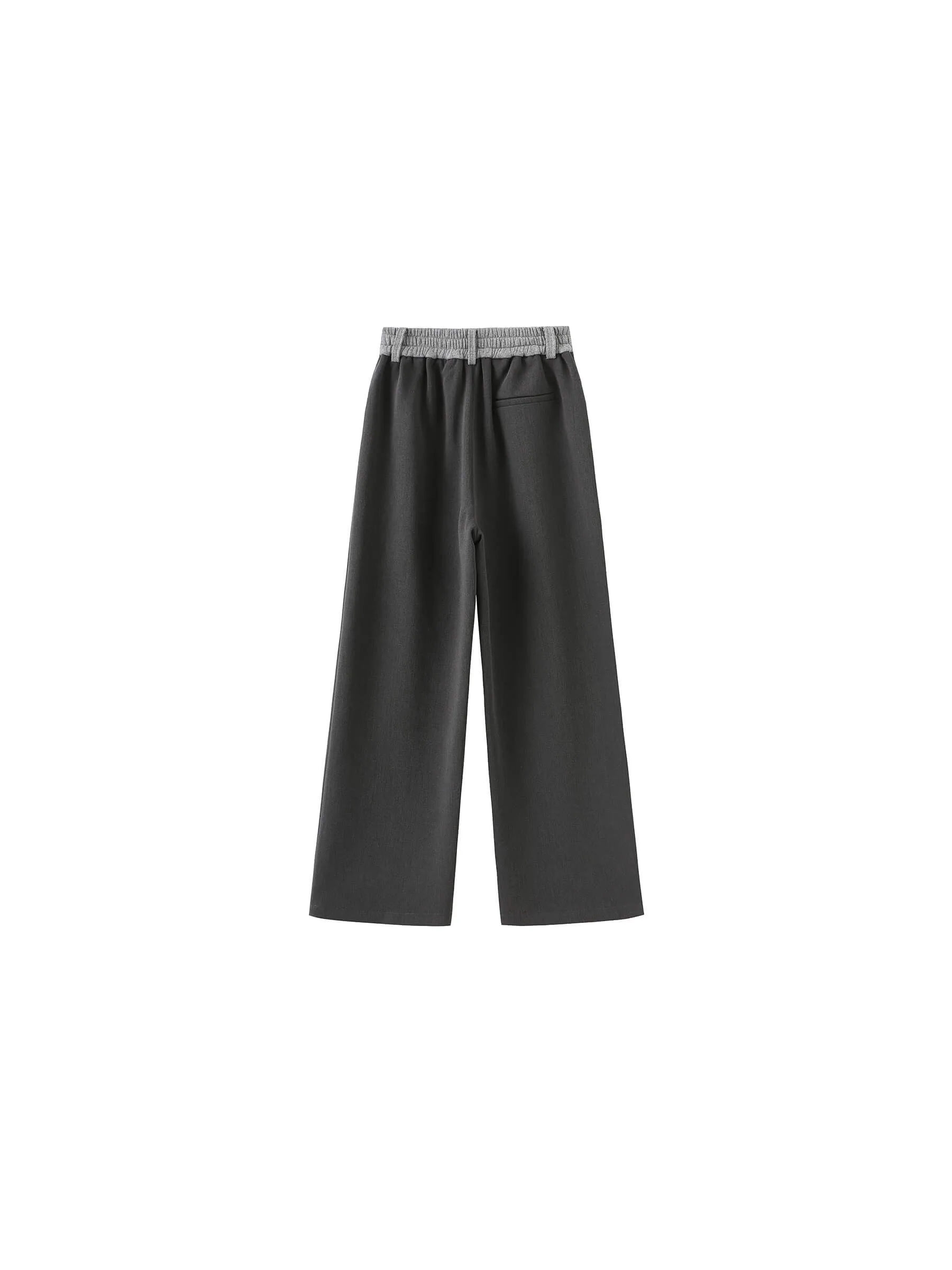 Colorblock Casual Straight Trousers