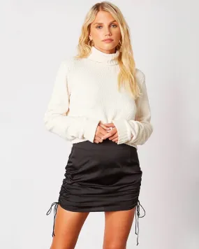 Cotton Candy LA - Turtleneck Ribbed Knit Cropped Sweater - More Colors