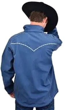 Cowboy Hardware Men's Poly-Shell Heather Navy Jacket