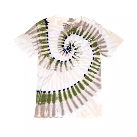 CREME VA INFO TIE DYE TEE - MOSS