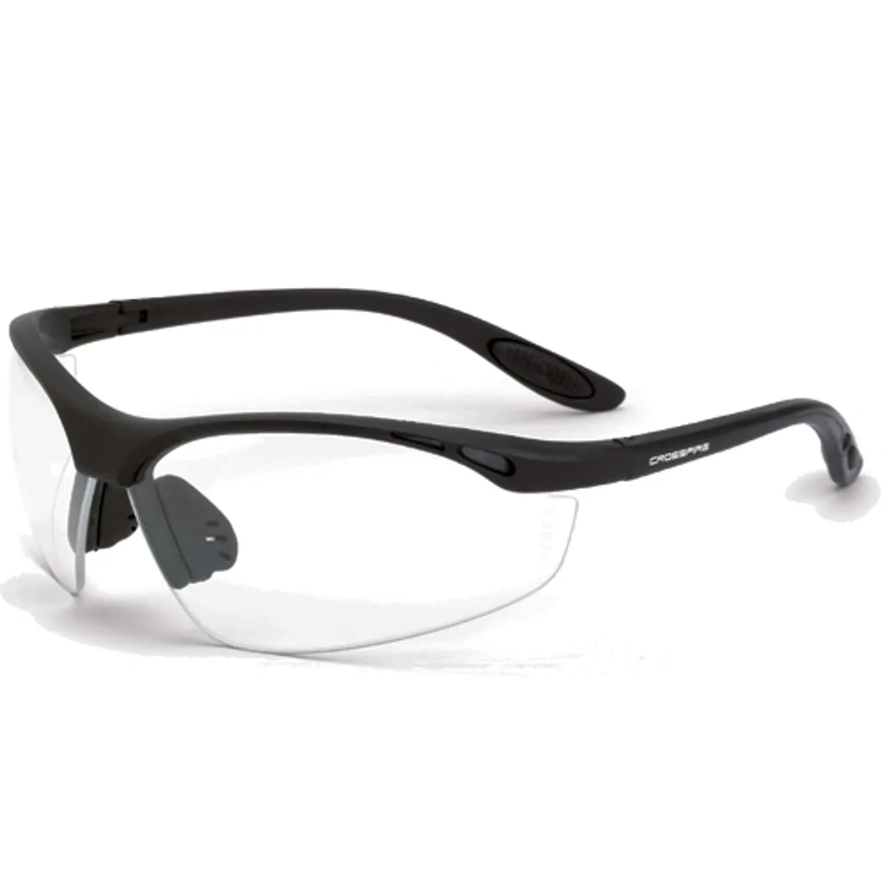 Crossfire Talon Matte Black Half-Frame Clear Lens Safety Glasses 124 - Box of 12