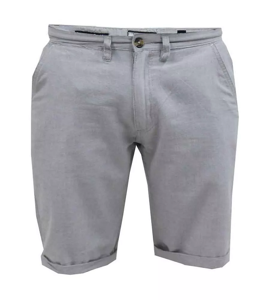 D555 Big Mens Grey Oxford Chino Shorts (NEWGATE)