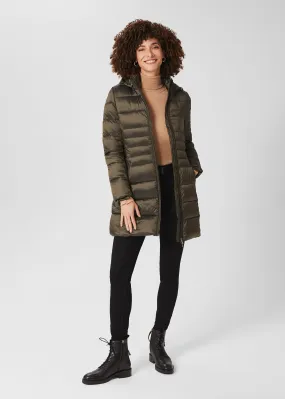 Danika Long Puffer Jacket With Hood 