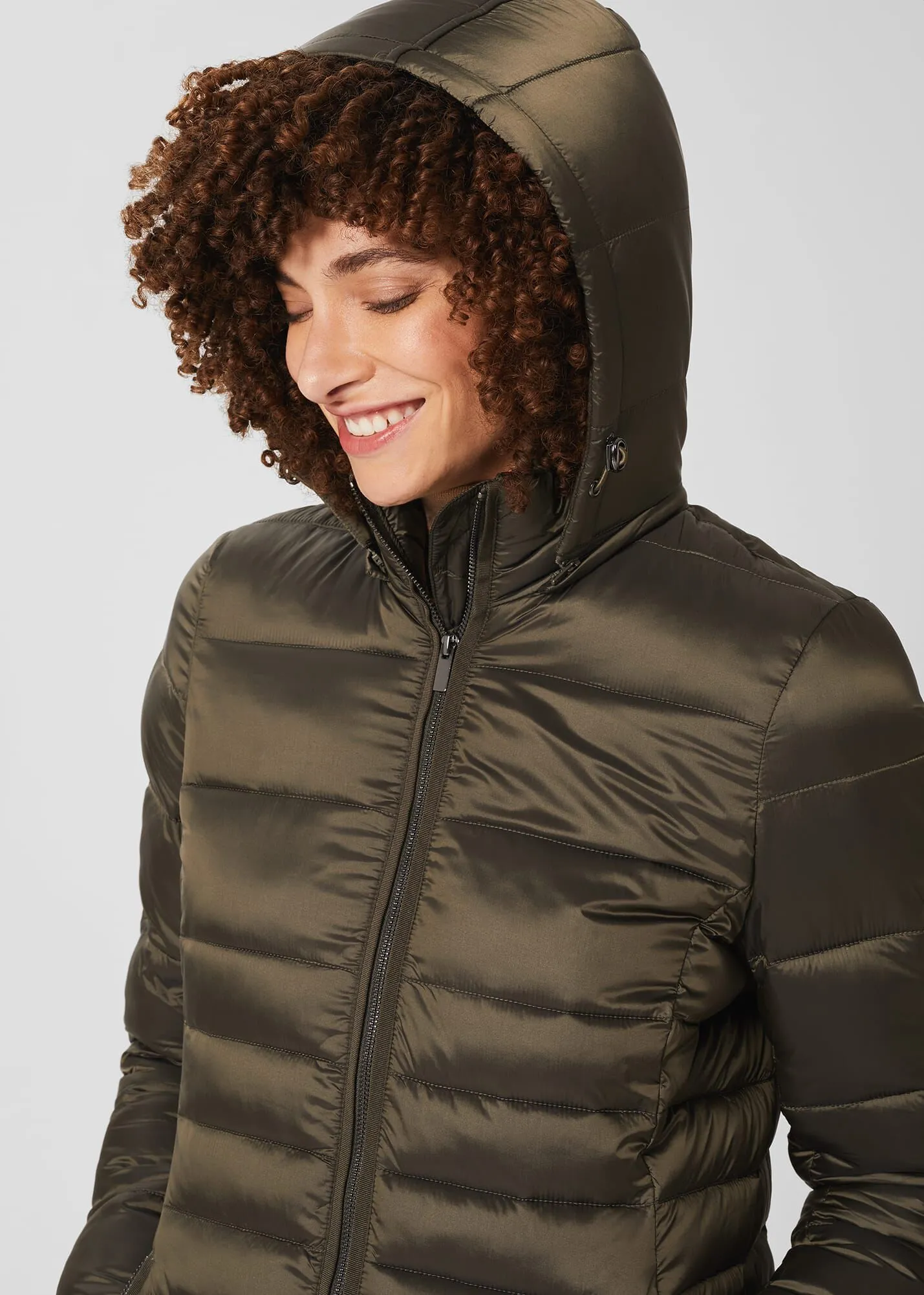 Danika Long Puffer Jacket With Hood 