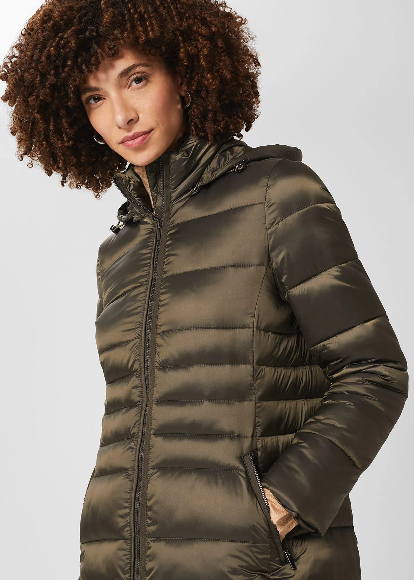 Danika Long Puffer Jacket With Hood 