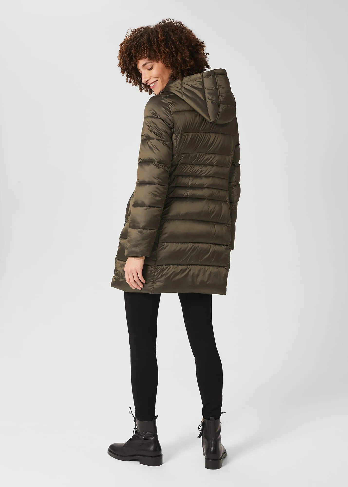 Danika Long Puffer Jacket With Hood 