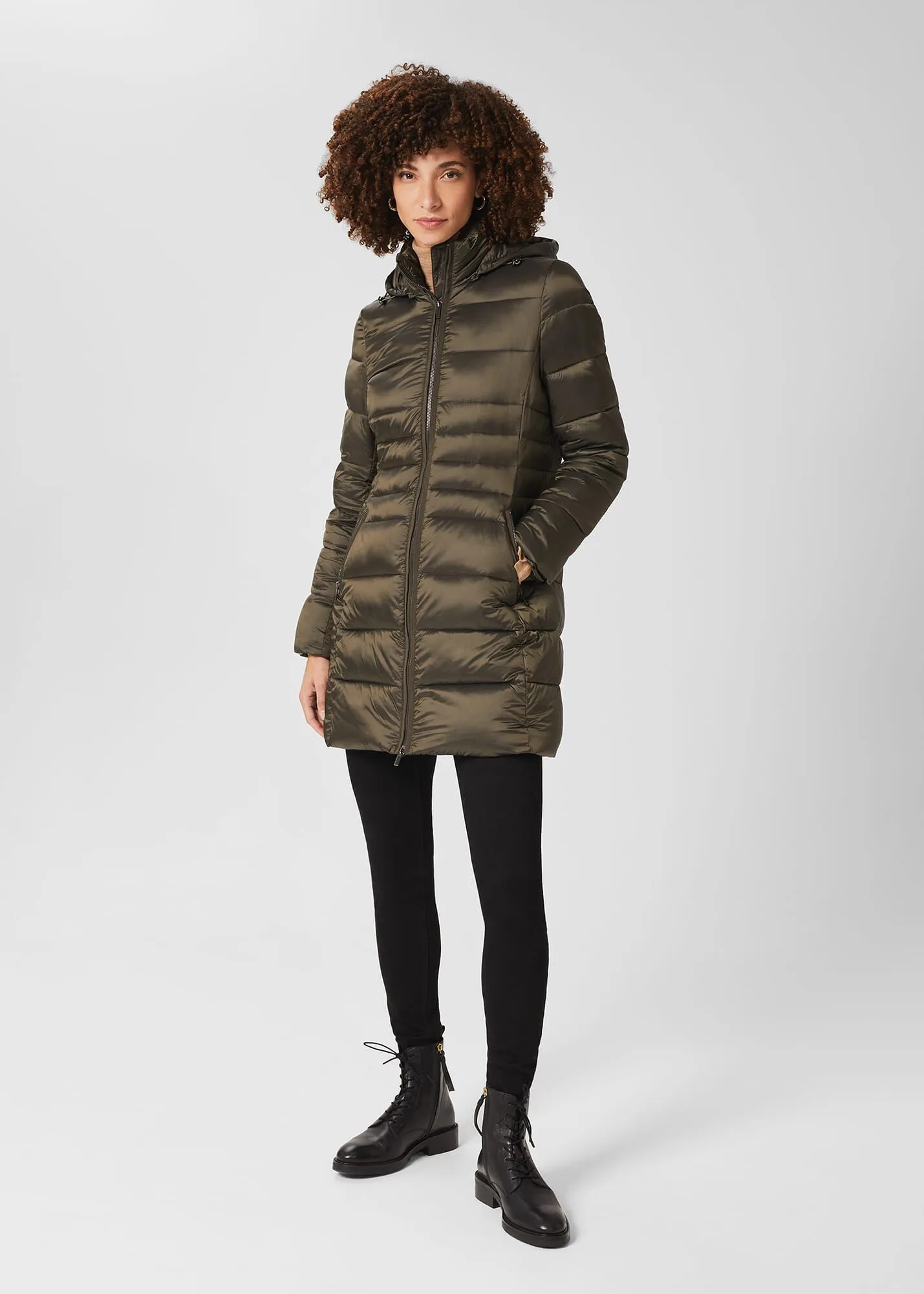 Danika Long Puffer Jacket With Hood 