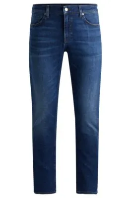 Delaware Slim-fit jeans in dark-blue super-soft denim