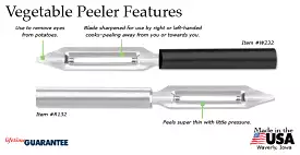 Deluxe Vegetable Peeler Stainless Steel w/Black Resin Handle W232