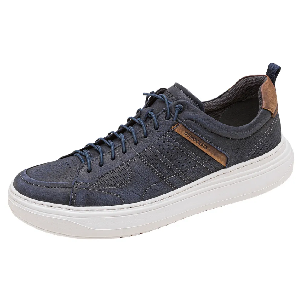 Democrata Joe Navy Leather Sneaker (Men's)