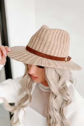 Doorbuster- Good Judgement Knitted Fedora Hat (Camel)