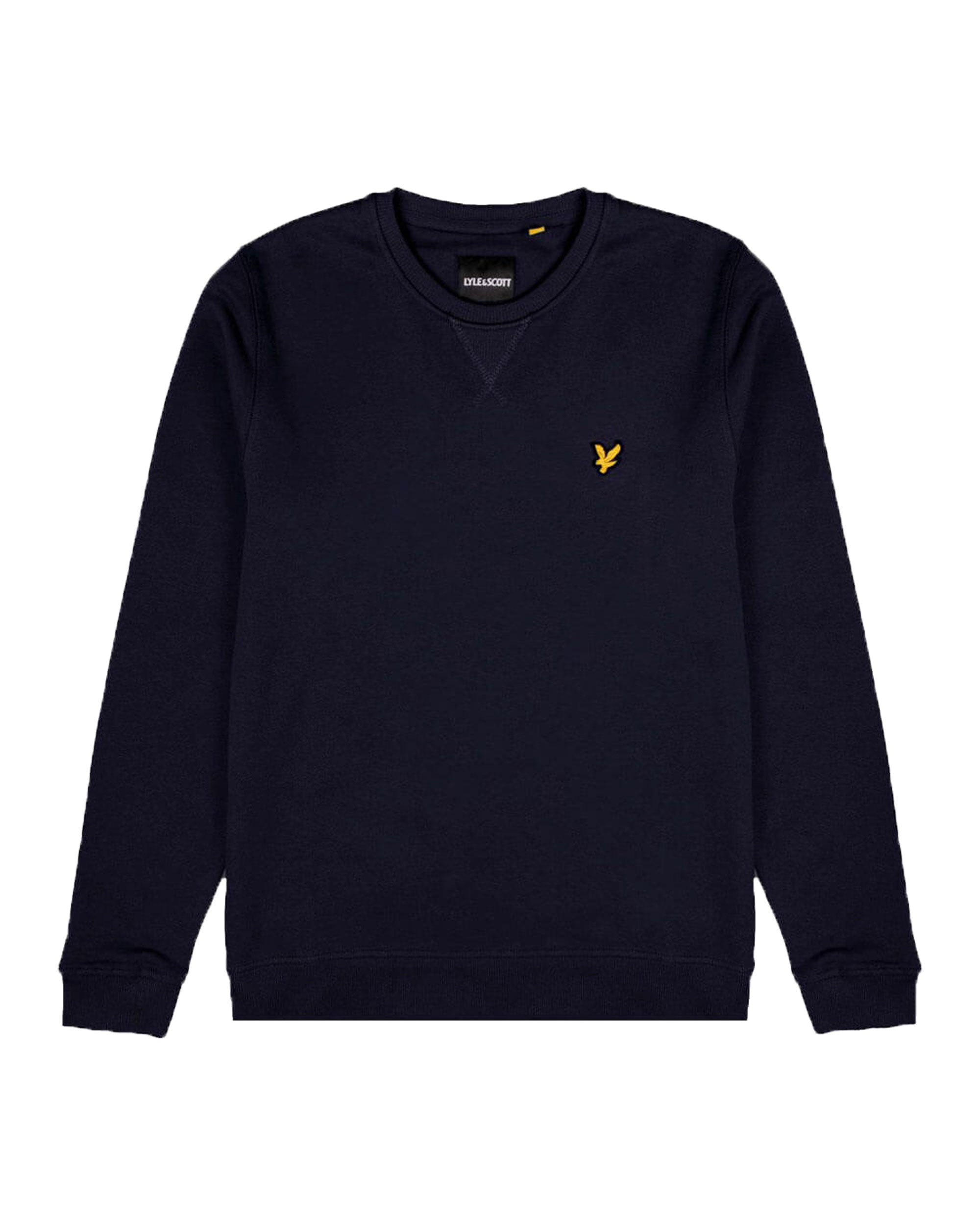 Felpa Uomo Lyle And Scott Crewneck Brushback Sweatshirt Dark Navy