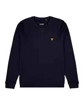 Felpa Uomo Lyle And Scott Crewneck Brushback Sweatshirt Dark Navy