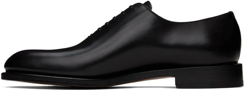 Ferragamo Black Angiolo Oxfords