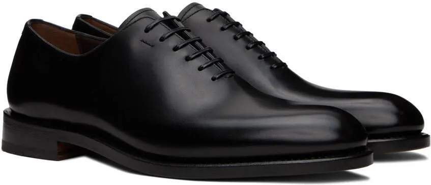 Ferragamo Black Angiolo Oxfords