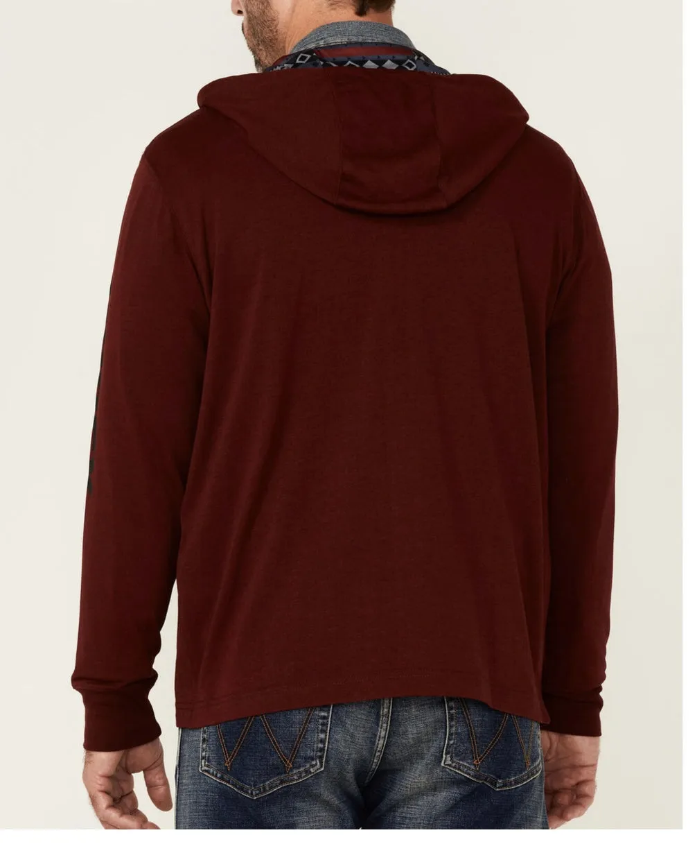 Final Sale  Hooey Zed Maroon Full Zip Hoody