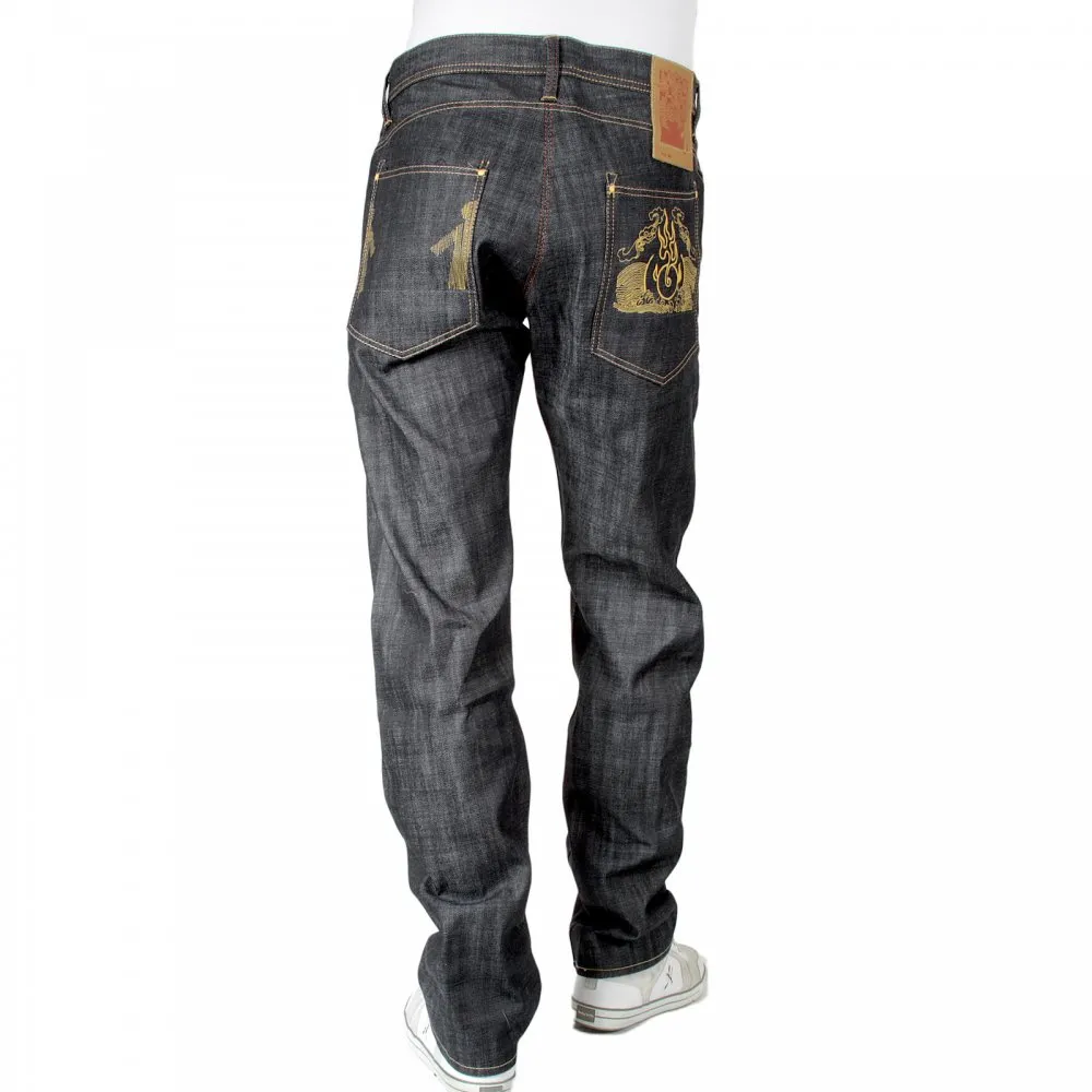 Fireball Wrap Leg Dry Regular Fit Indigo Denim Jeans