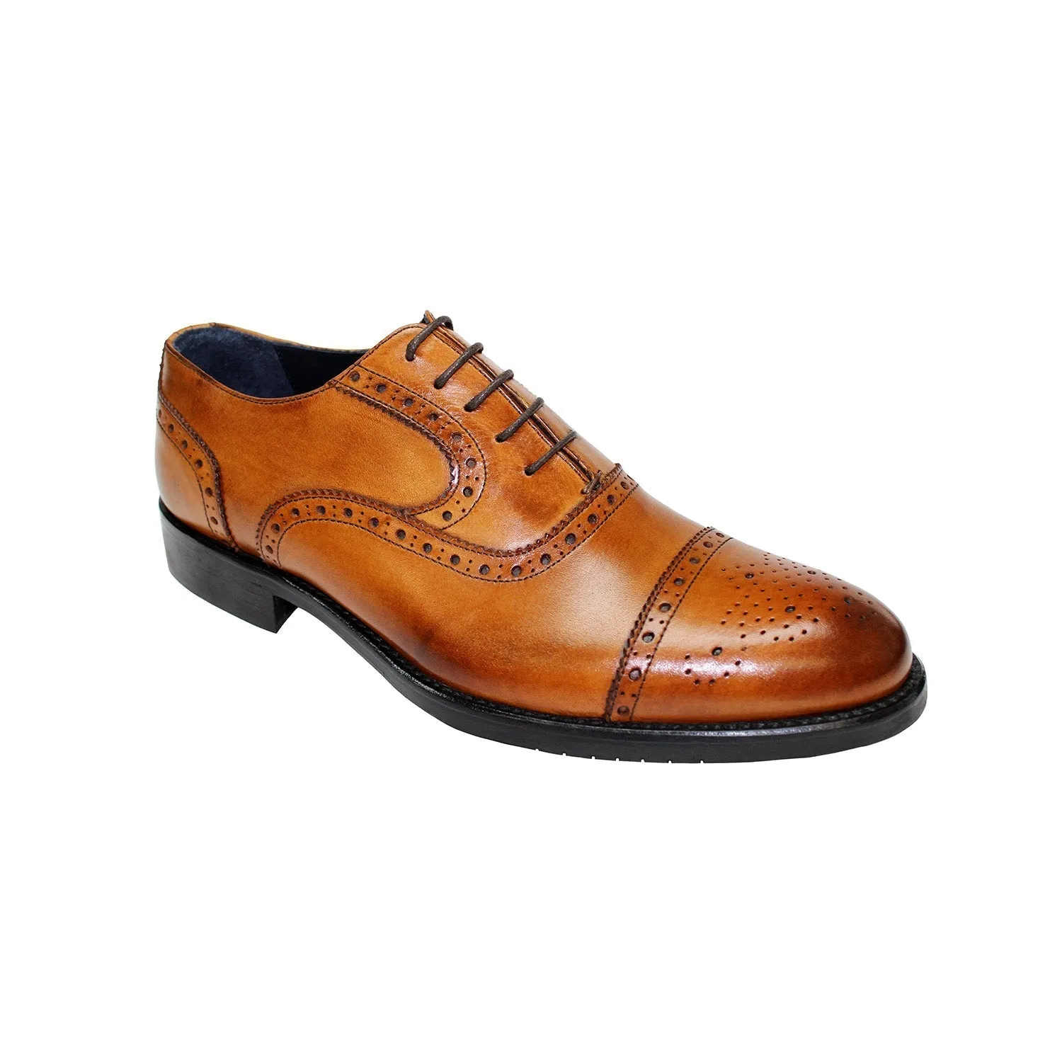 Firmani Paul Men's Shoes Cognac Calf-Skin Leather Oxfords (FIR1014)