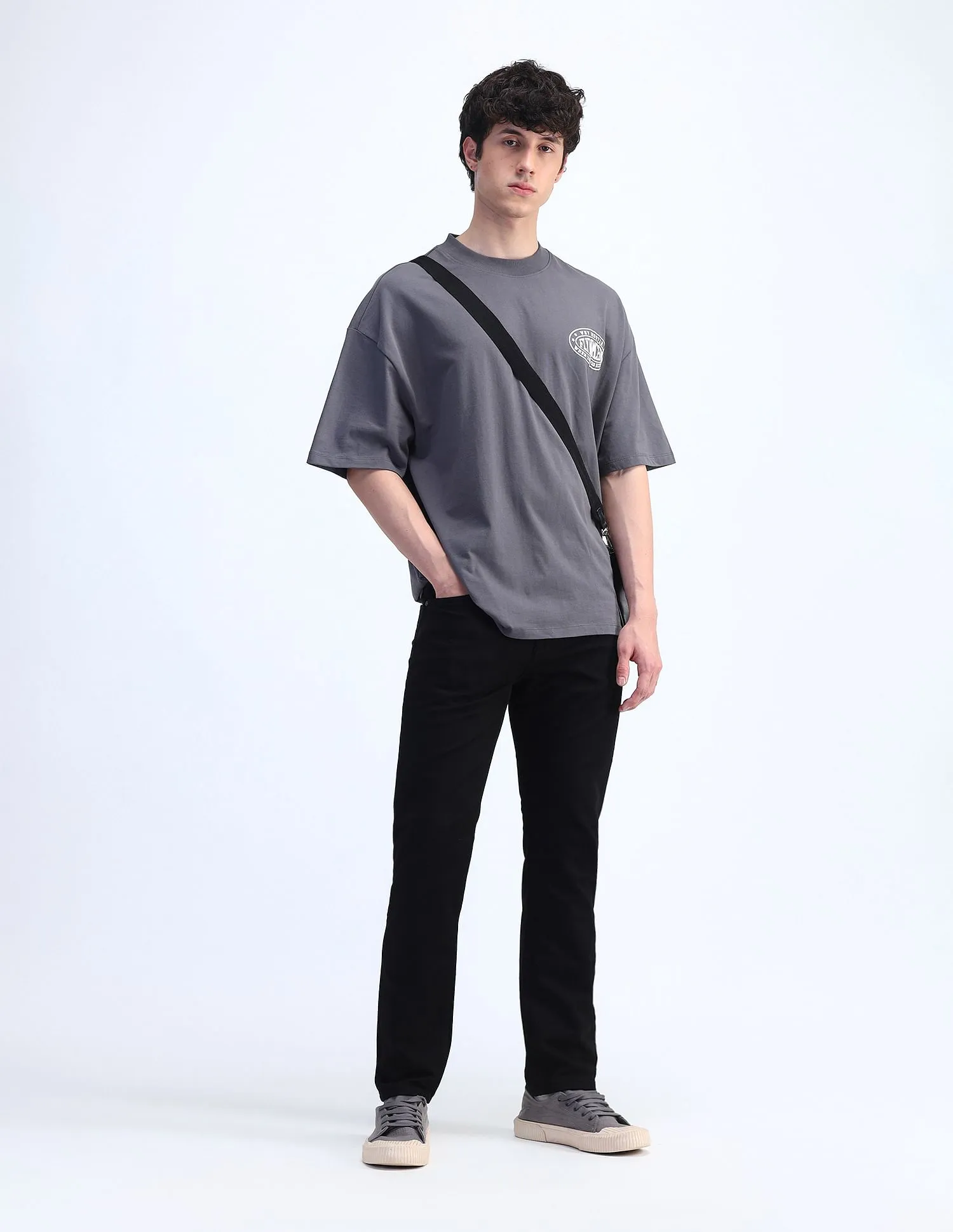 Flying Machine Mid Rise Slash Slim Tapered Fit Jeans