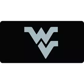 FLYING WV LICENSE PLATE BLACK W/ CHROME WV